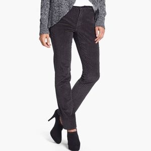 NYDJ Checkered Skinny Jeans in Black and Brown